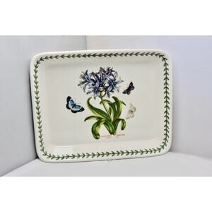 12" Lasagna Stoneware Oven Baking Dish Botanic Garden Portmeirion African Lily